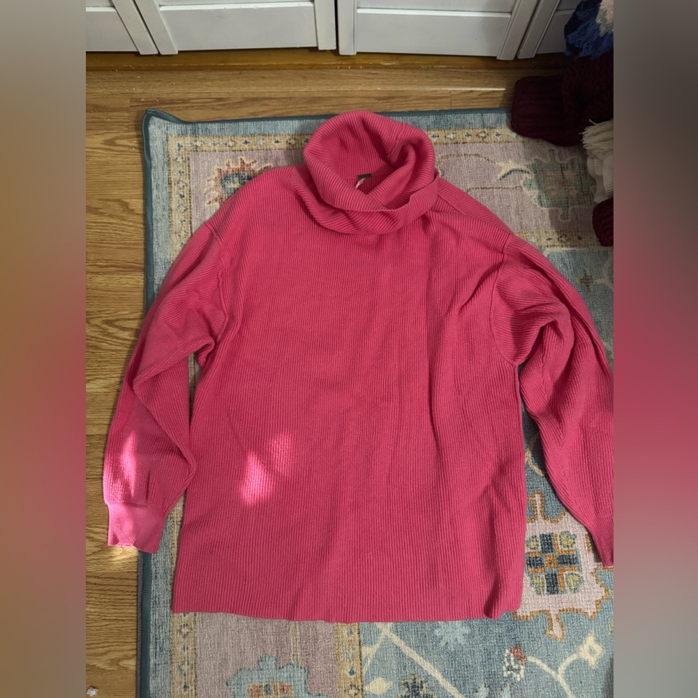 Free People Pink Cowl Neck Sweater